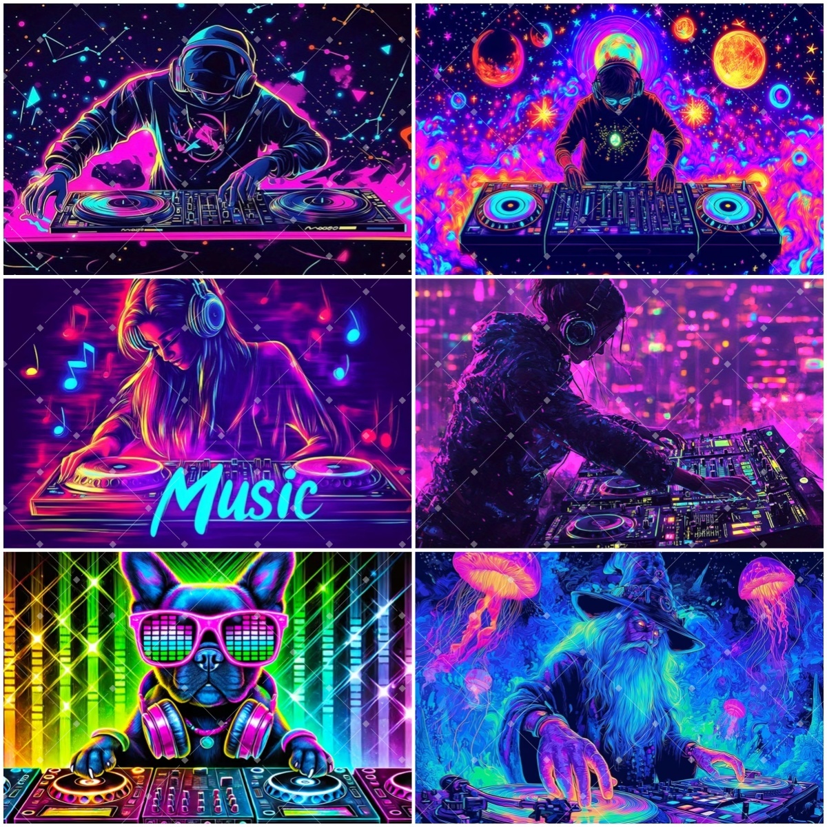 Photography Lighting And Background - Hip Hop Music DJ Party Decoration