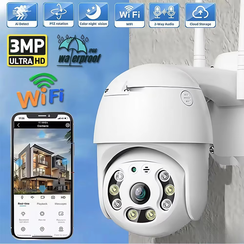 Photography Lighting Wireless - 3MP HD WiFi PTZ Outdoor Security