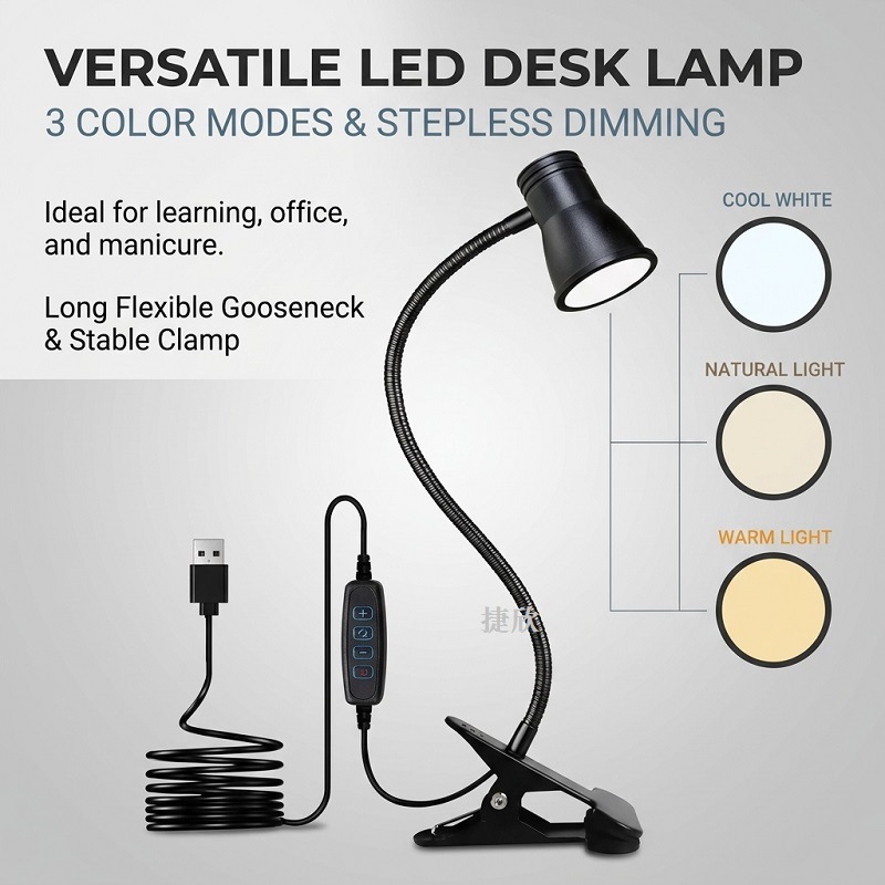 LED clip desk lamp eye protect - Photography Lighting Learning recensie en prijs
