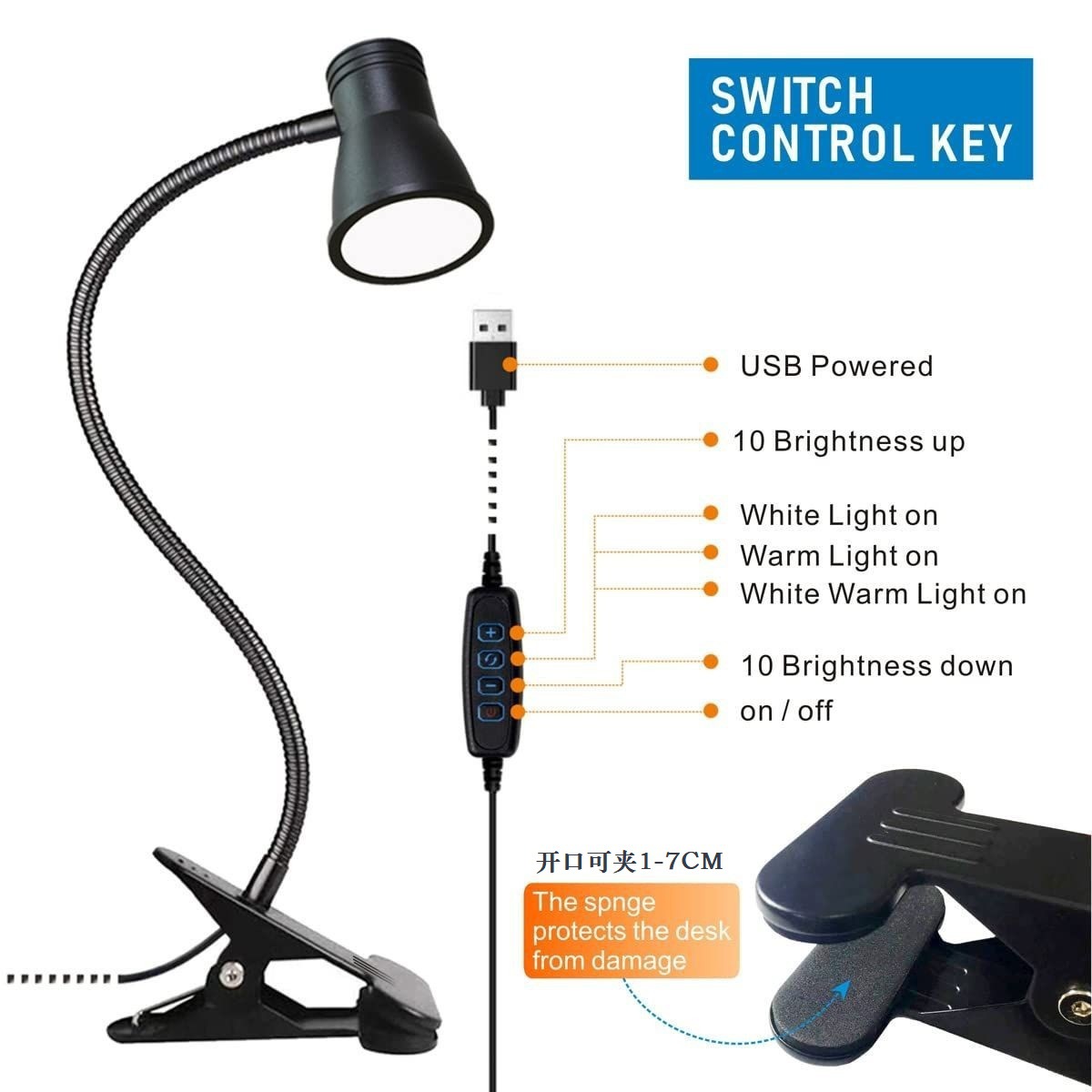 LED clip desk lamp eye protect - Photography Lighting Learning recensie en prijs