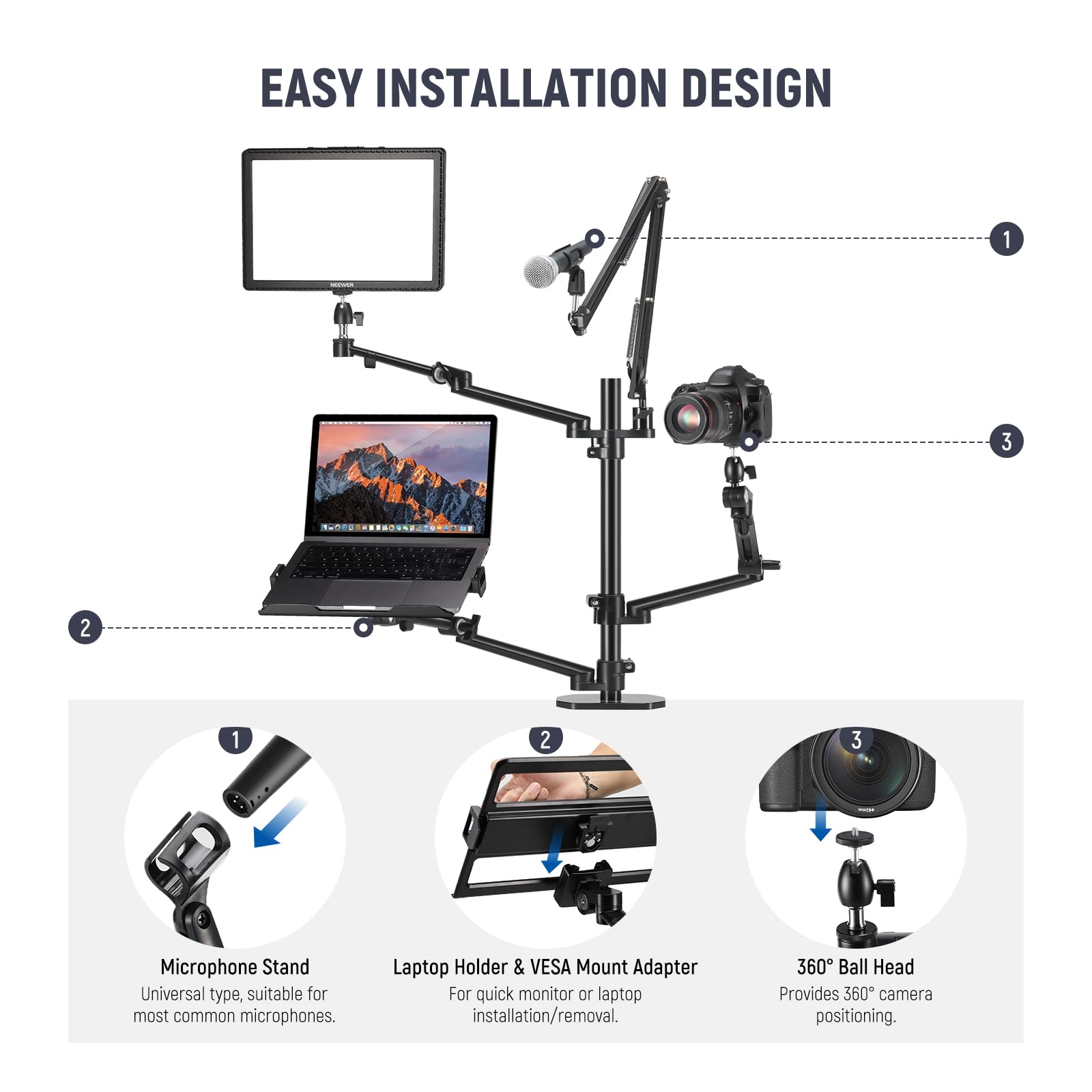 2026 NEEWER DS007 Overhead Cam - Photography Lighting Rig recensie en prijs