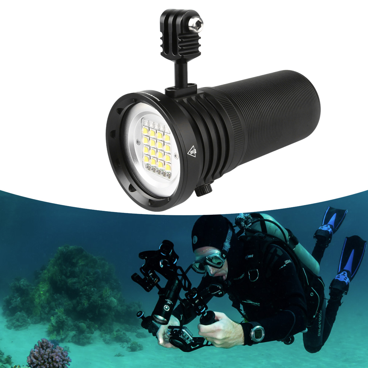 W167 Rechargeable LED Dive Lig - Photography Lighting Angles recensie en prijs