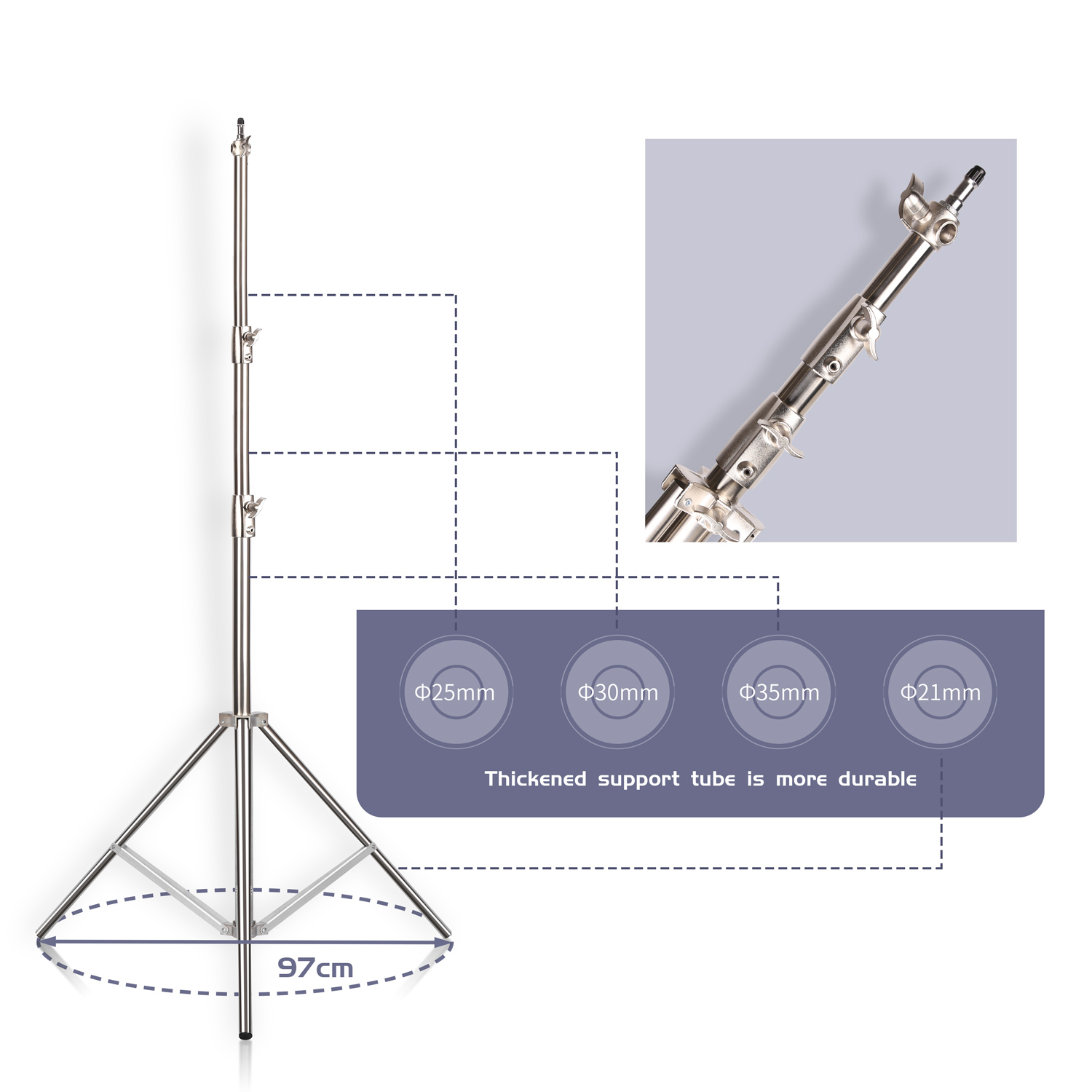 SH 2.8M Stainless Steel Light  - Photography Lighting And Background recensie en prijs