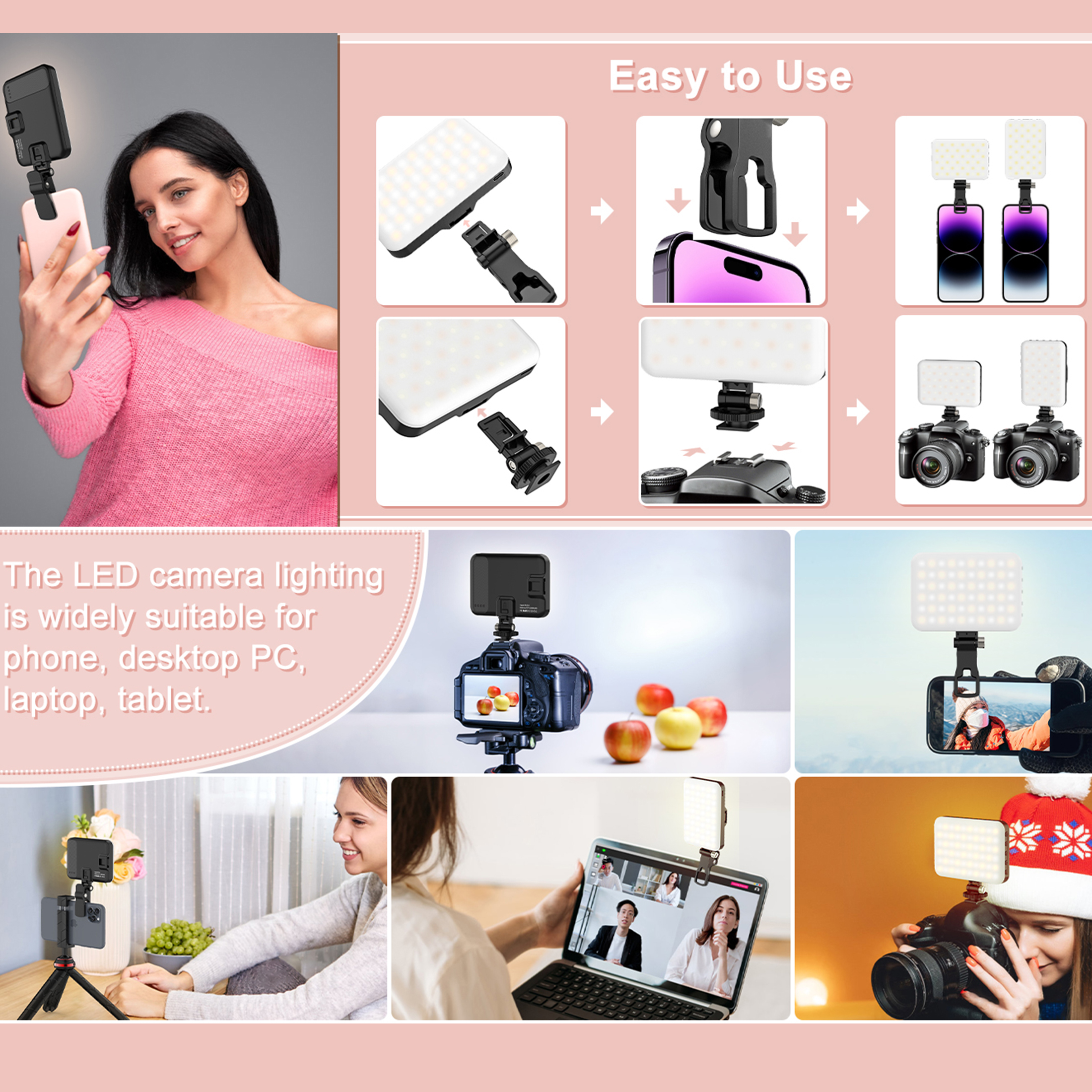 LED Selfie Light 60 High Power - Photography Lighting Flash recensie en prijs
