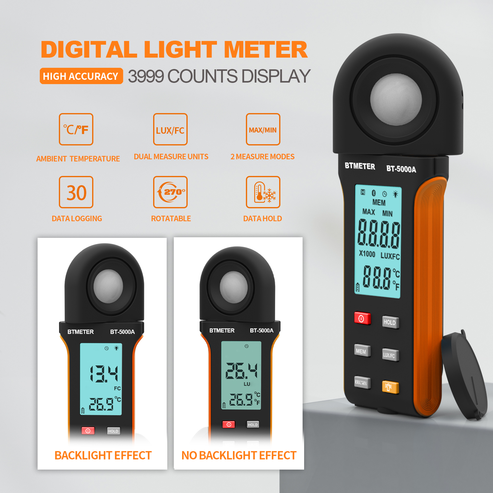 5000A Digital Light Meter 0-40 - Photography Lighting Meter recensie en prijs