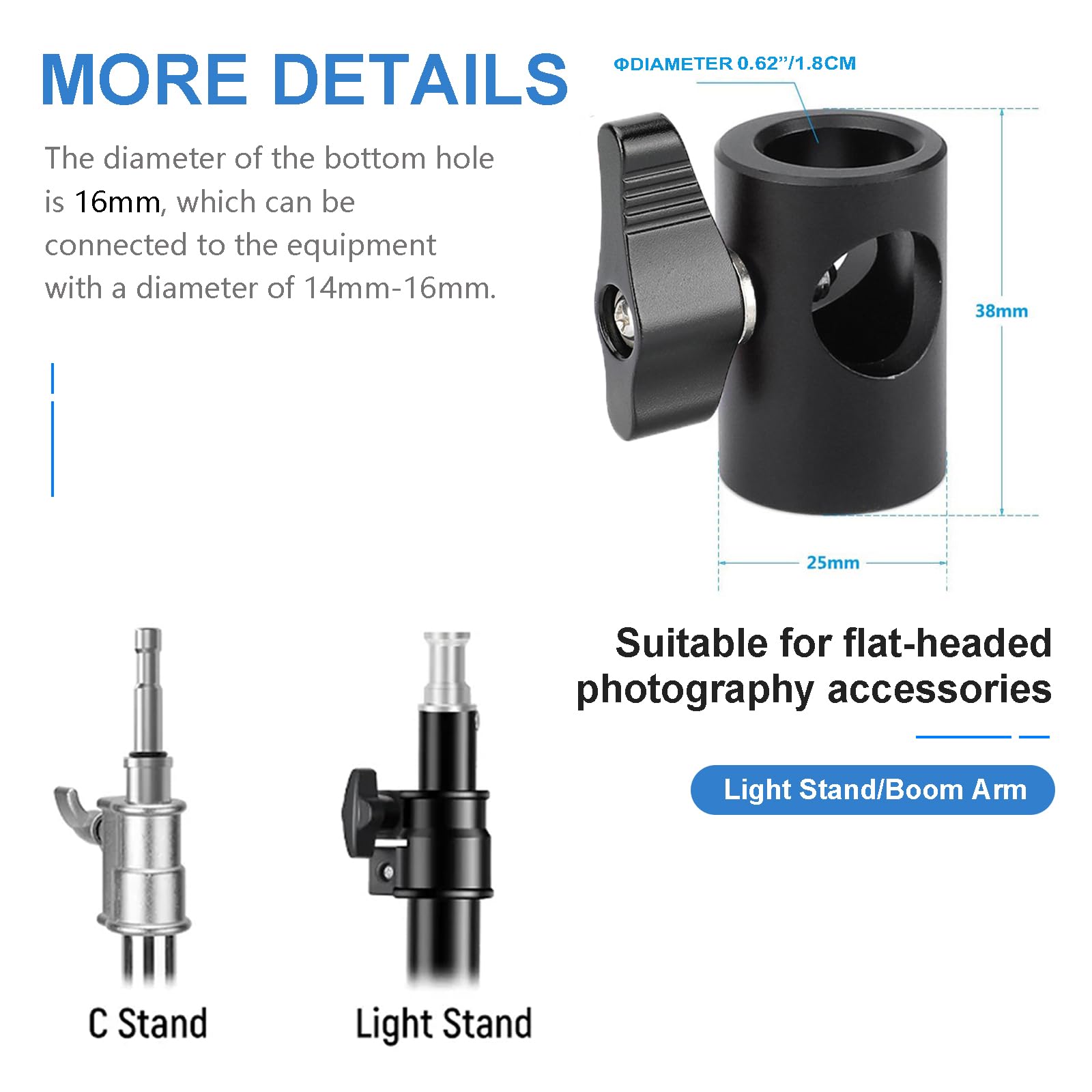 Lanxire 2Pcs 16mm Light Stand  - Photography Lighting Rig recensie en prijs