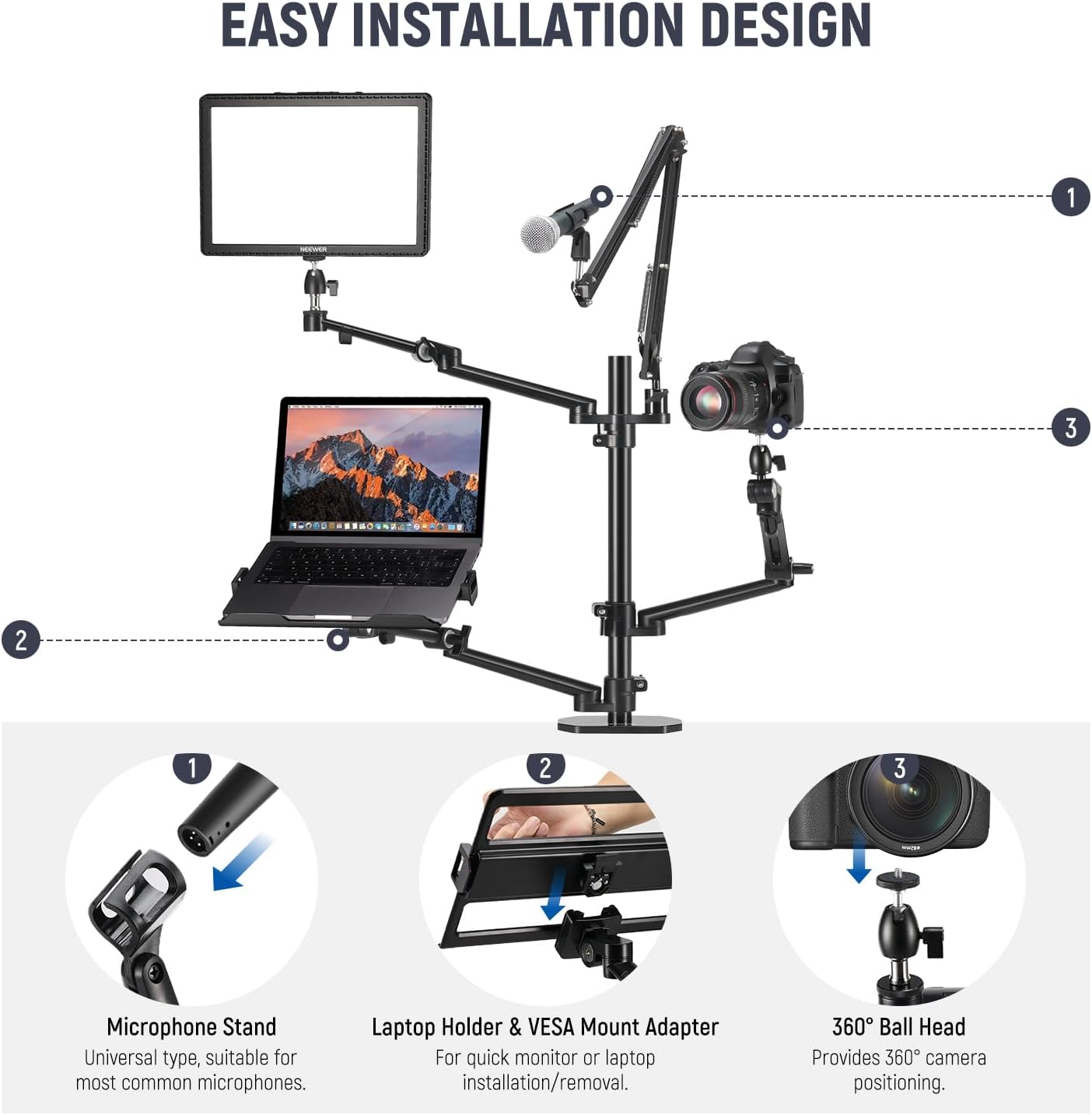 Overhead Camera Stand Desk Mou - Photography Lighting Rig recensie en prijs