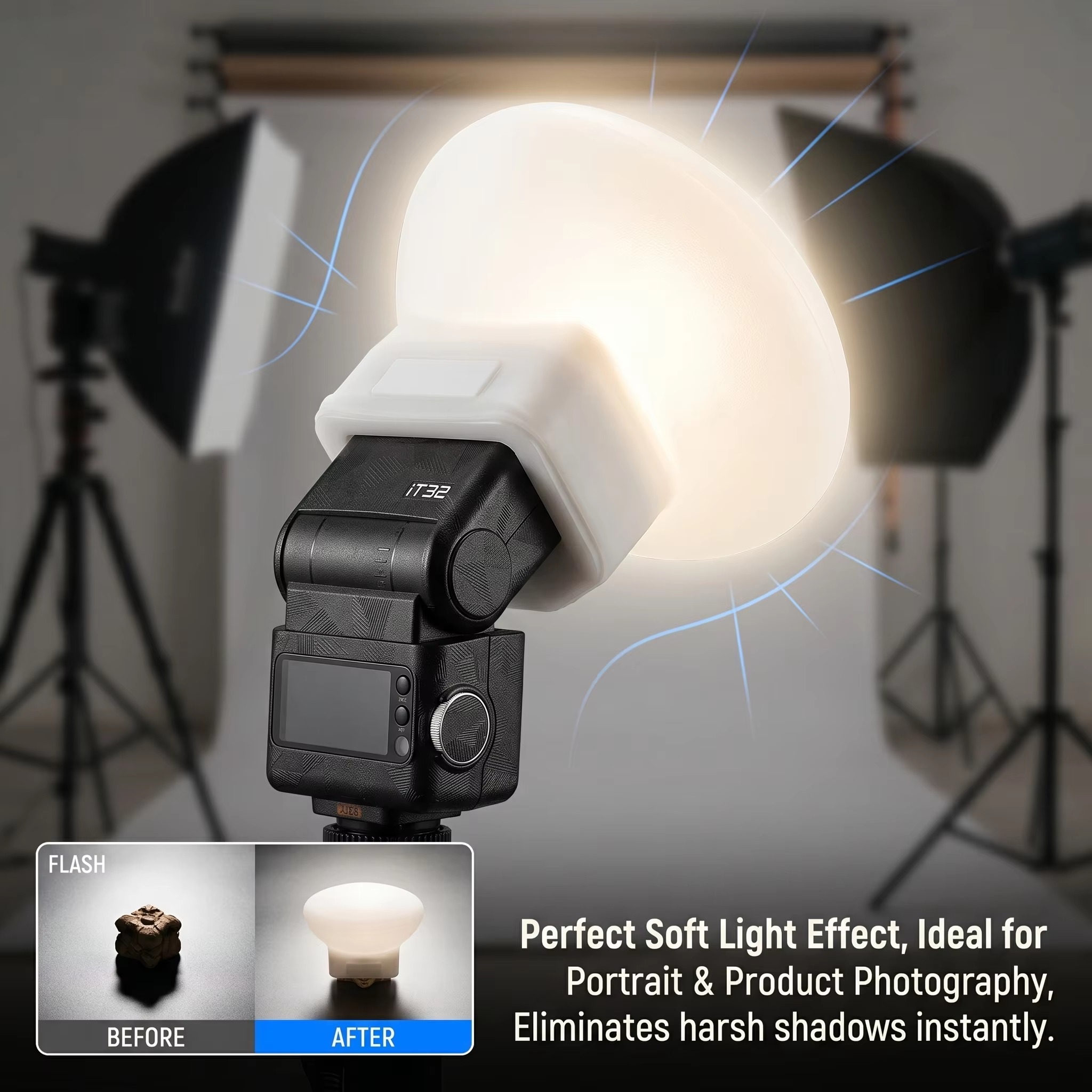Silicone Flash Diffuser Cover  - Photography Lighting Godox recensie en prijs