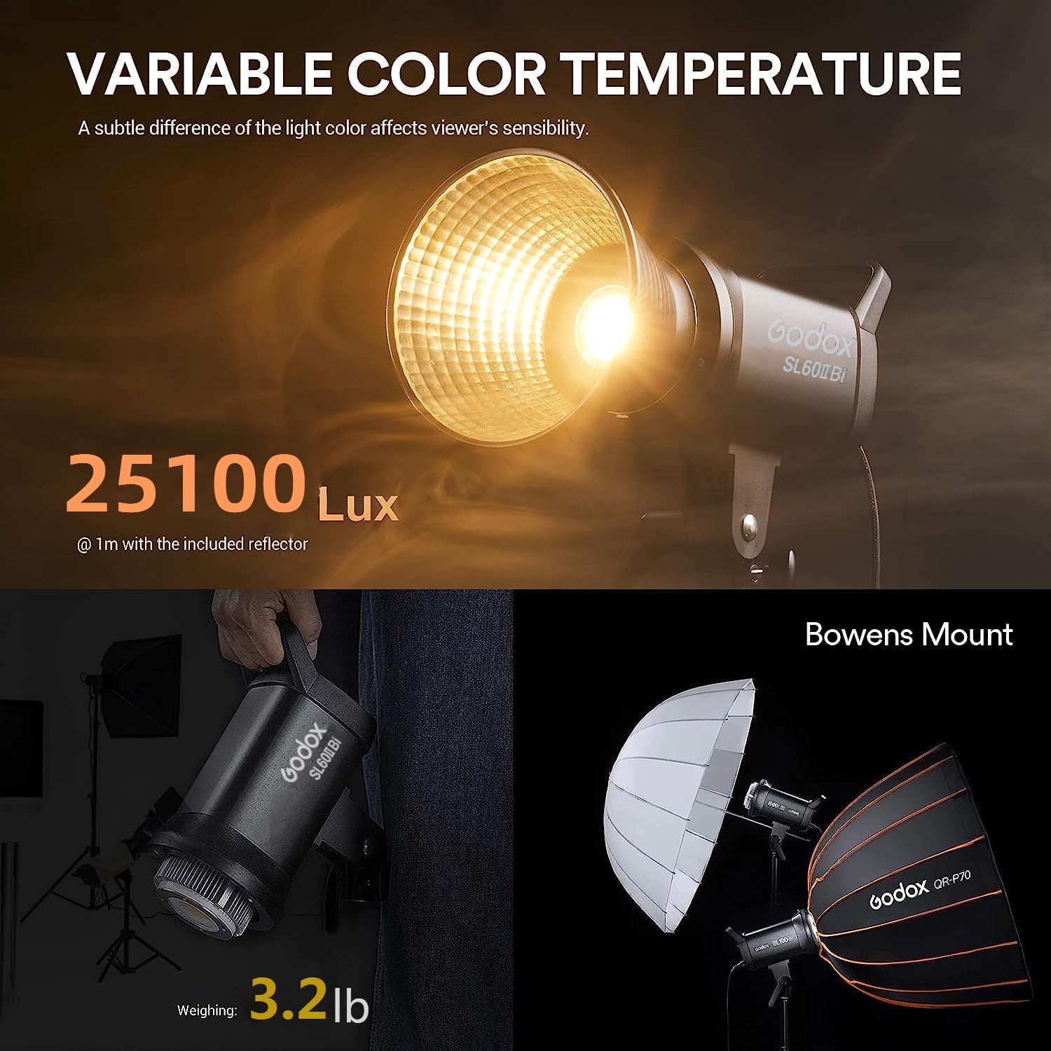 Godox SL60IID SL60IIBi 75W Day - Photography Lighting Godox recensie en prijs