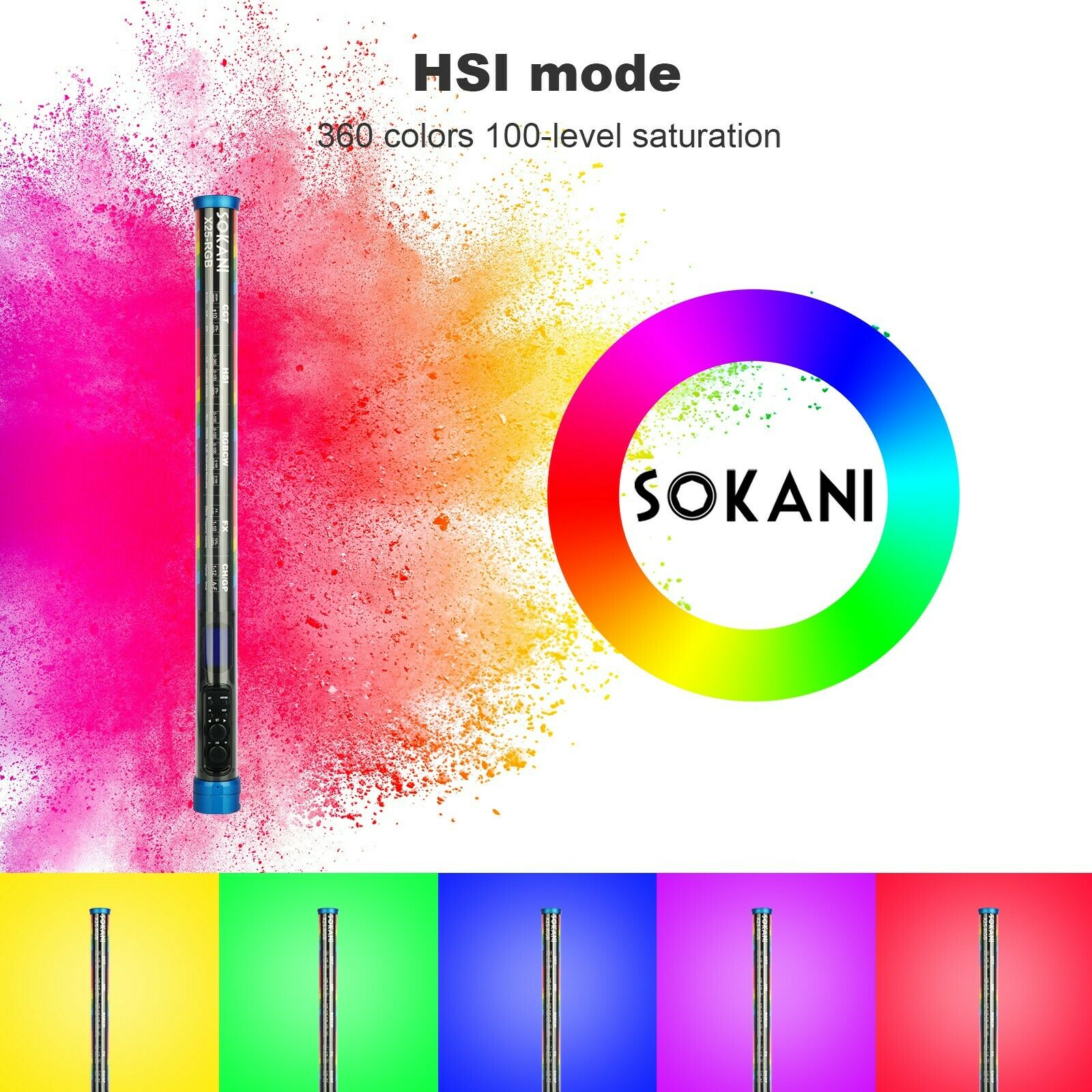 Sokani X25 RGB LED Video Light - Photography Lighting Wand recensie en prijs