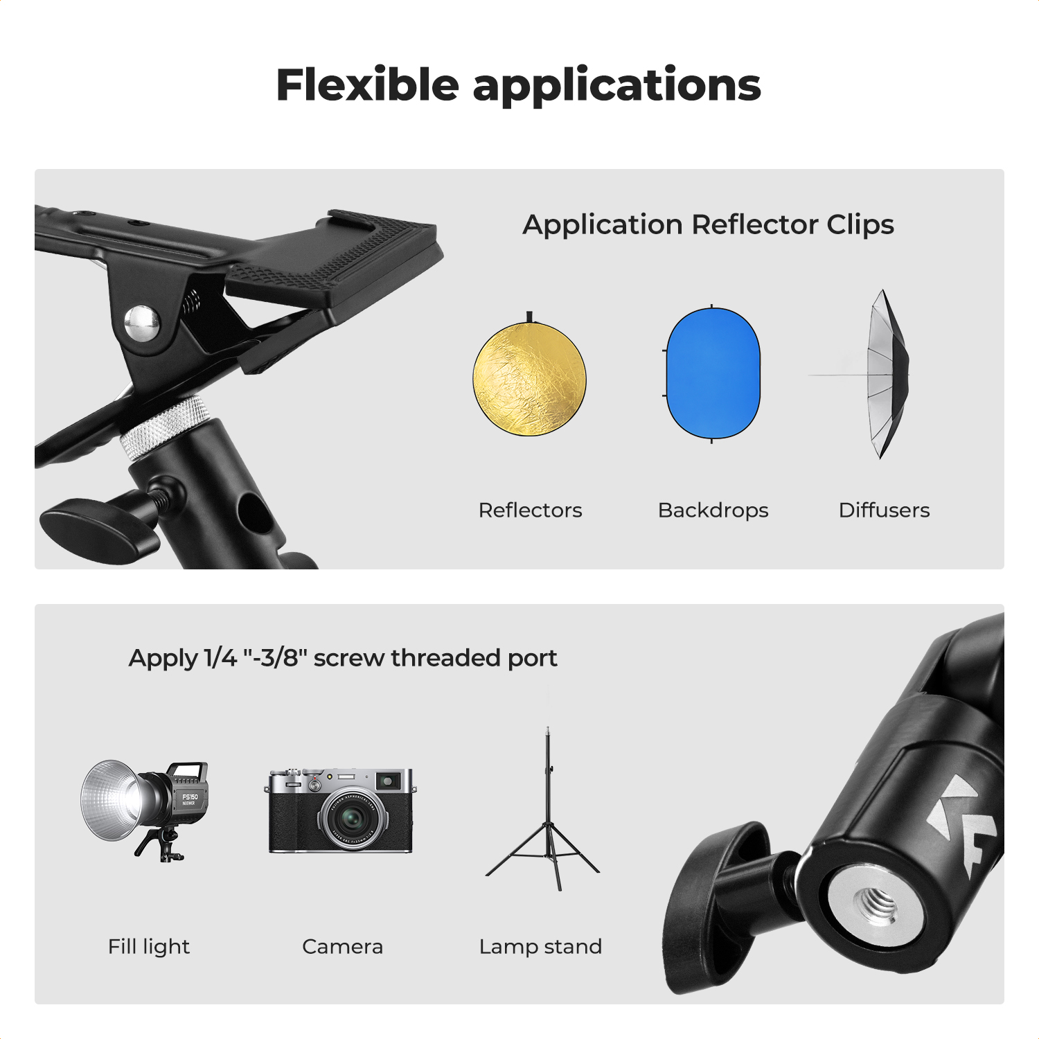 K&F CONCEPT Reflector Clip Hol - Reflector Arm Clamp recensie en prijs