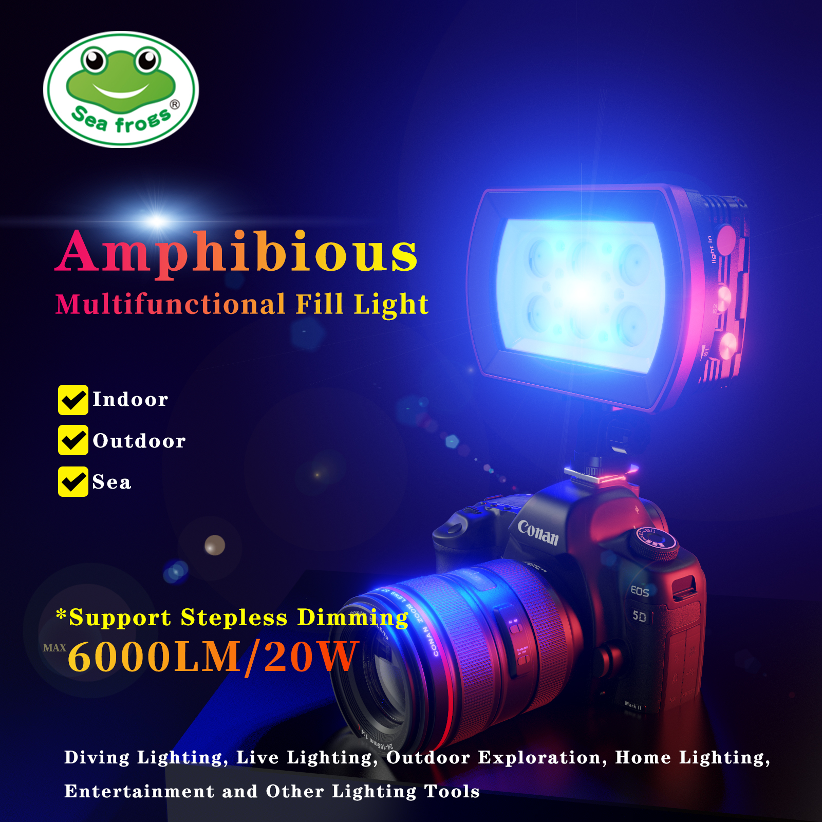 Seafrogs 6000Lm 40M Waterproof - Photography Lighting Brands recensie en prijs