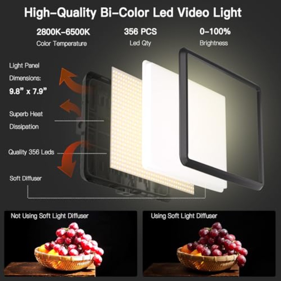 2-Pack LED Video Light Kit, St - Photography Lighting Wireless recensie en prijs