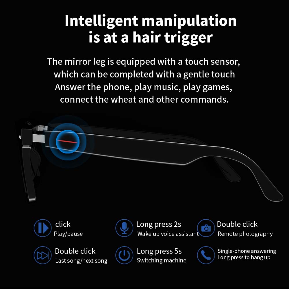 SENBONO E13 Smart Glasses:Blue - Photography Lighting Devices recensie en prijs