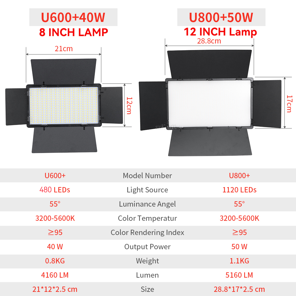 U800 U600 LED Photo Studio Vid - Photography Lighting Wireless recensie en prijs